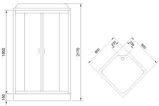 Душевая кабина Royal Bath HP стекло матовое 80x80см RB80HP1-M